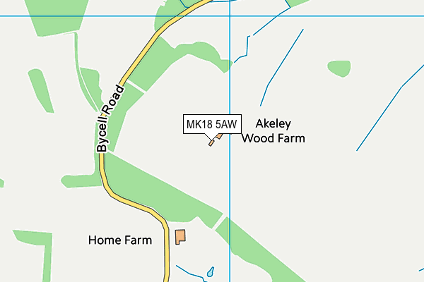 MK18 5AW map - OS VectorMap District (Ordnance Survey) MK18 5AW map - OS VectorMap District (Ordnance Survey)