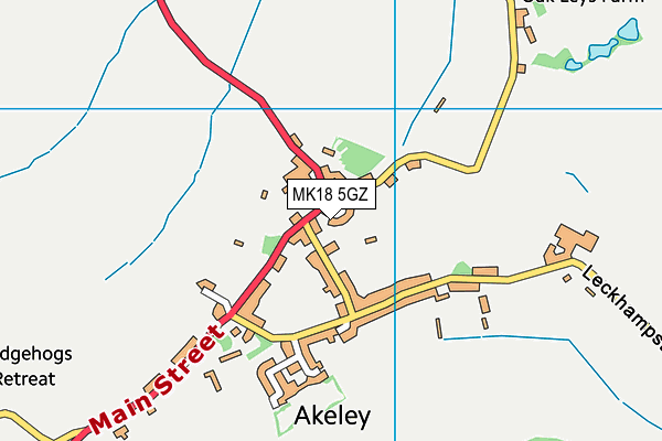 MK18 5GZ map - OS VectorMap District (Ordnance Survey) MK18 5GZ map - OS VectorMap District (Ordnance Survey)
