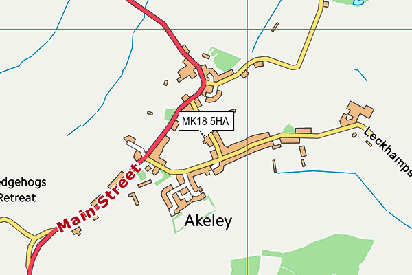 MK18 5HA map - OS VectorMap District (Ordnance Survey) MK18 5HA map - OS VectorMap District (Ordnance Survey)