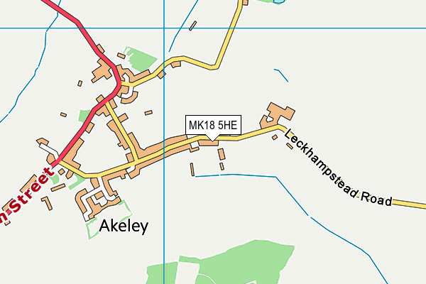 MK18 5HE map - OS VectorMap District (Ordnance Survey)