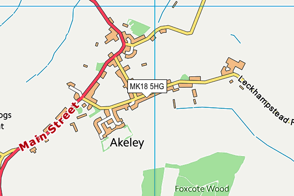 MK18 5HG map - OS VectorMap District (Ordnance Survey)