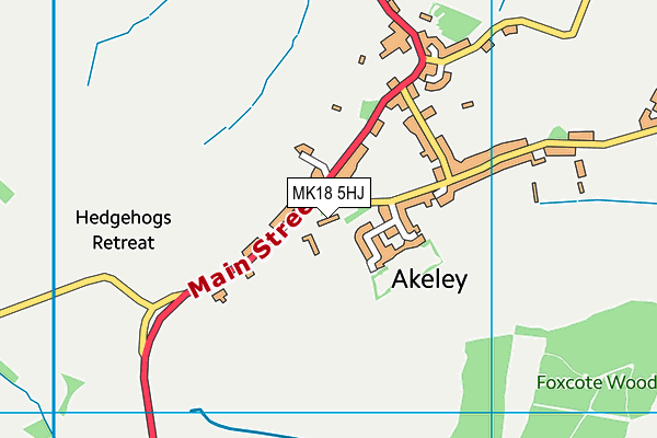 MK18 5HJ map - OS VectorMap District (Ordnance Survey) MK18 5HJ map - OS VectorMap District (Ordnance Survey)