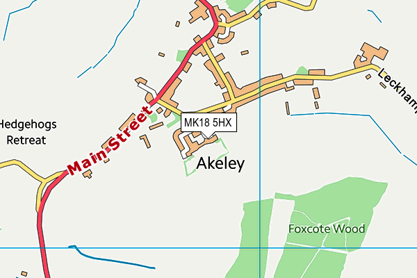 MK18 5HX map - OS VectorMap District (Ordnance Survey) MK18 5HX map - OS VectorMap District (Ordnance Survey)