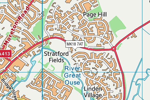 MK18 7AT map - OS VectorMap District (Ordnance Survey) MK18 7AT map - OS VectorMap District (Ordnance Survey)