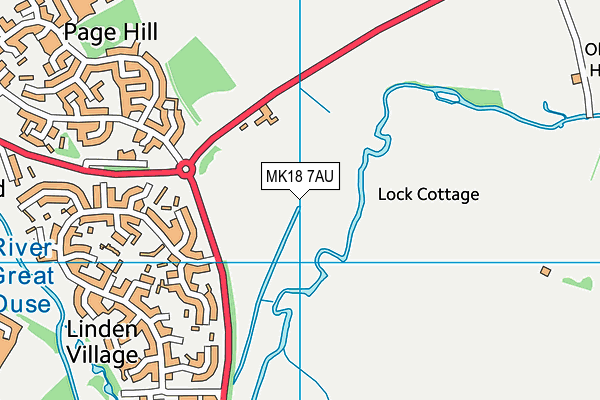 MK18 7AU map - OS VectorMap District (Ordnance Survey) MK18 7AU map - OS VectorMap District (Ordnance Survey)