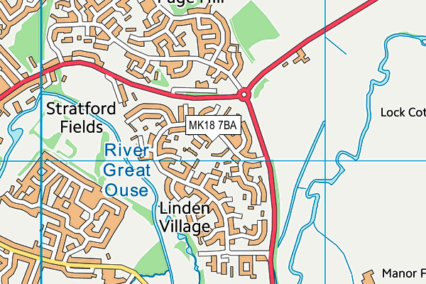 MK18 7BA map - OS VectorMap District (Ordnance Survey) MK18 7BA map - OS VectorMap District (Ordnance Survey)