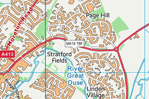 MK18 7BF map - OS VectorMap District (Ordnance Survey) MK18 7BF map - OS VectorMap District (Ordnance Survey)