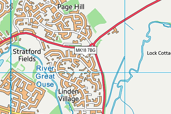 MK18 7BG map - OS VectorMap District (Ordnance Survey) MK18 7BG map - OS VectorMap District (Ordnance Survey)