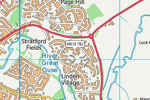 MK18 7BJ map - OS VectorMap District (Ordnance Survey) MK18 7BJ map - OS VectorMap District (Ordnance Survey)