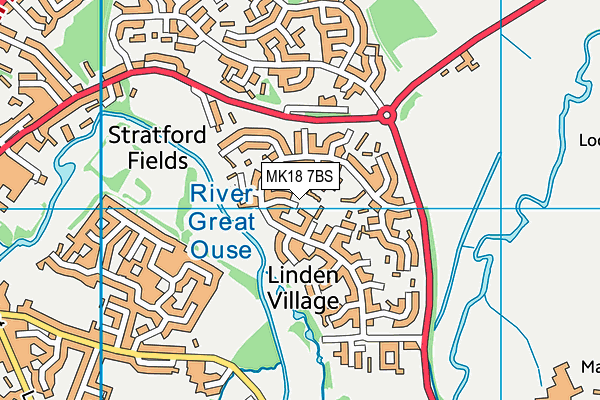 MK18 7BS map - OS VectorMap District (Ordnance Survey) MK18 7BS map - OS VectorMap District (Ordnance Survey)