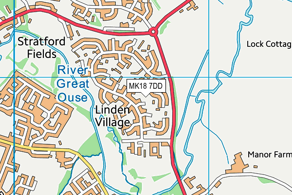 MK18 7DD map - OS VectorMap District (Ordnance Survey) MK18 7DD map - OS VectorMap District (Ordnance Survey)