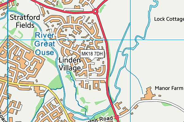 MK18 7DH map - OS VectorMap District (Ordnance Survey) MK18 7DH map - OS VectorMap District (Ordnance Survey)