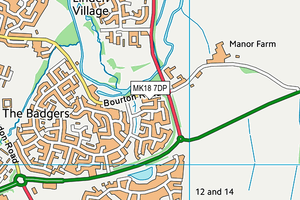 MK18 7DP map - OS VectorMap District (Ordnance Survey) MK18 7DP map - OS VectorMap District (Ordnance Survey)