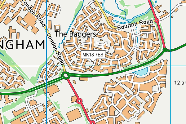 MK18 7ES map - OS VectorMap District (Ordnance Survey) MK18 7ES map - OS VectorMap District (Ordnance Survey)