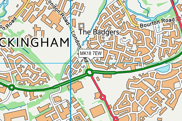 MK18 7EW map - OS VectorMap District (Ordnance Survey)