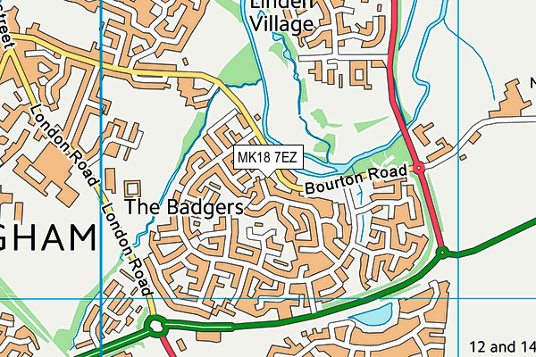 MK18 7EZ map - OS VectorMap District (Ordnance Survey) MK18 7EZ map - OS VectorMap District (Ordnance Survey)