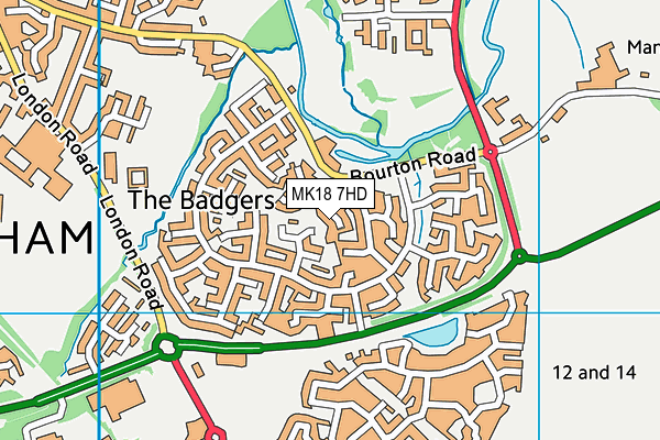 MK18 7HD map - OS VectorMap District (Ordnance Survey) MK18 7HD map - OS VectorMap District (Ordnance Survey)