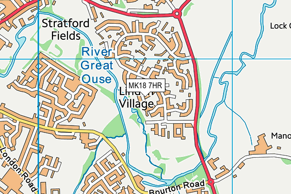 MK18 7HR map - OS VectorMap District (Ordnance Survey)