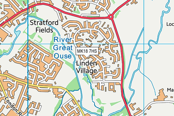 MK18 7HS map - OS VectorMap District (Ordnance Survey) MK18 7HS map - OS VectorMap District (Ordnance Survey)
