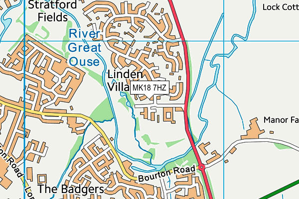 MK18 7HZ map - OS VectorMap District (Ordnance Survey) MK18 7HZ map - OS VectorMap District (Ordnance Survey)