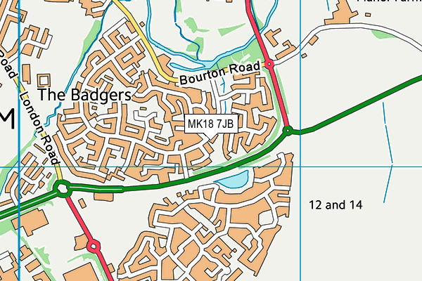 MK18 7JB map - OS VectorMap District (Ordnance Survey) MK18 7JB map - OS VectorMap District (Ordnance Survey)