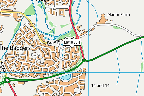 MK18 7JH map - OS VectorMap District (Ordnance Survey) MK18 7JH map - OS VectorMap District (Ordnance Survey)