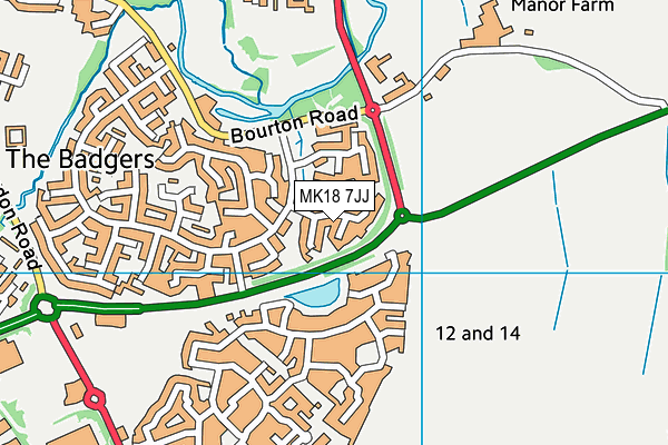 MK18 7JJ map - OS VectorMap District (Ordnance Survey) MK18 7JJ map - OS VectorMap District (Ordnance Survey)