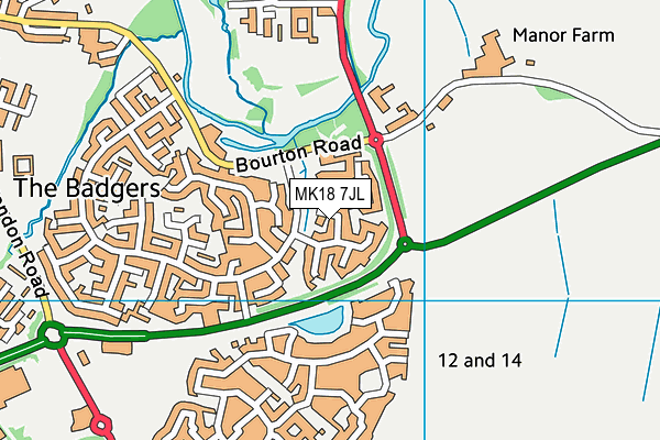 MK18 7JL map - OS VectorMap District (Ordnance Survey) MK18 7JL map - OS VectorMap District (Ordnance Survey)