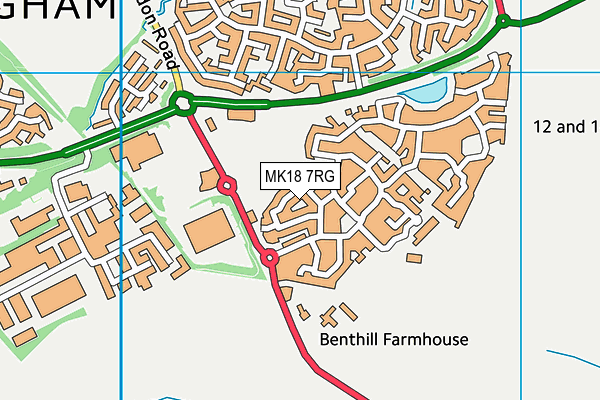 MK18 7RG map - OS VectorMap District (Ordnance Survey) MK18 7RG map - OS VectorMap District (Ordnance Survey)