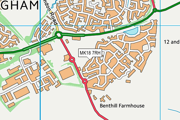 MK18 7RH map - OS VectorMap District (Ordnance Survey) MK18 7RH map - OS VectorMap District (Ordnance Survey)