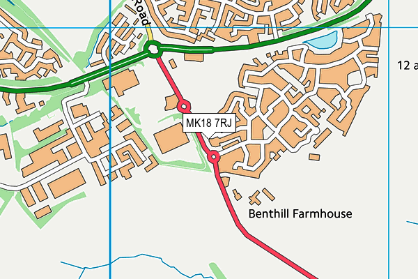 MK18 7RJ map - OS VectorMap District (Ordnance Survey)