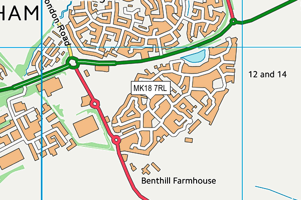 MK18 7RL map - OS VectorMap District (Ordnance Survey) MK18 7RL map - OS VectorMap District (Ordnance Survey)