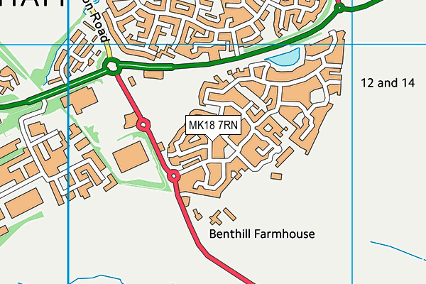 MK18 7RN map - OS VectorMap District (Ordnance Survey) MK18 7RN map - OS VectorMap District (Ordnance Survey)