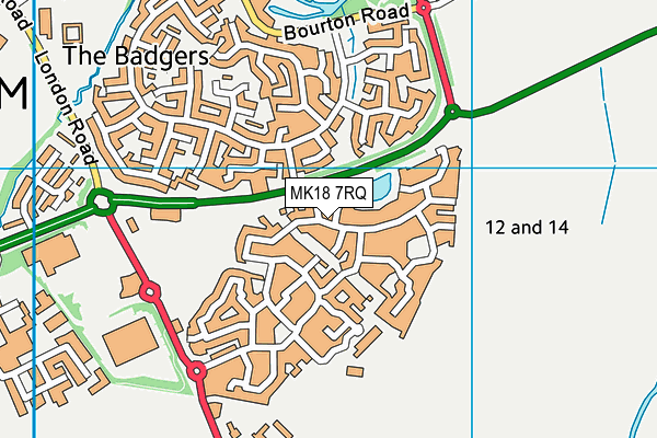 MK18 7RQ map - OS VectorMap District (Ordnance Survey)