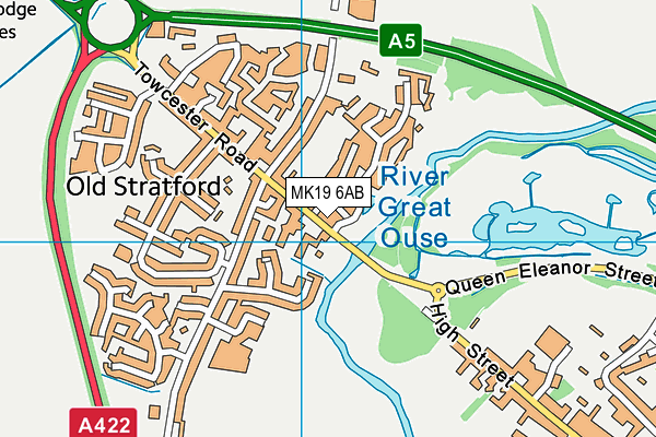 MK19 6AB map - OS VectorMap District (Ordnance Survey) MK19 6AB map - OS VectorMap District (Ordnance Survey)