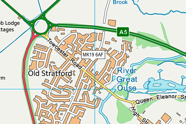 MK19 6AF map - OS VectorMap District (Ordnance Survey) MK19 6AF map - OS VectorMap District (Ordnance Survey)