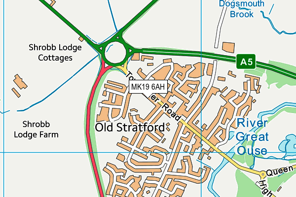 MK19 6AH map - OS VectorMap District (Ordnance Survey) MK19 6AH map - OS VectorMap District (Ordnance Survey)