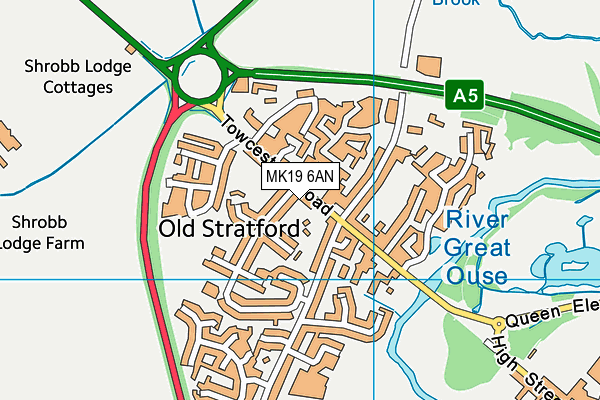MK19 6AN map - OS VectorMap District (Ordnance Survey) MK19 6AN map - OS VectorMap District (Ordnance Survey)
