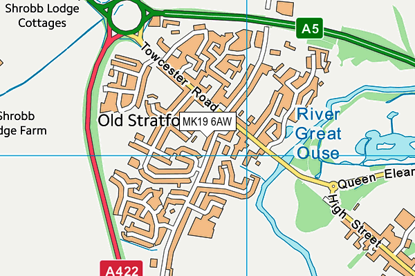 MK19 6AW map - OS VectorMap District (Ordnance Survey) MK19 6AW map - OS VectorMap District (Ordnance Survey)