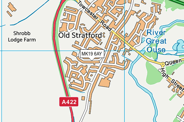 MK19 6AY map - OS VectorMap District (Ordnance Survey) MK19 6AY map - OS VectorMap District (Ordnance Survey)