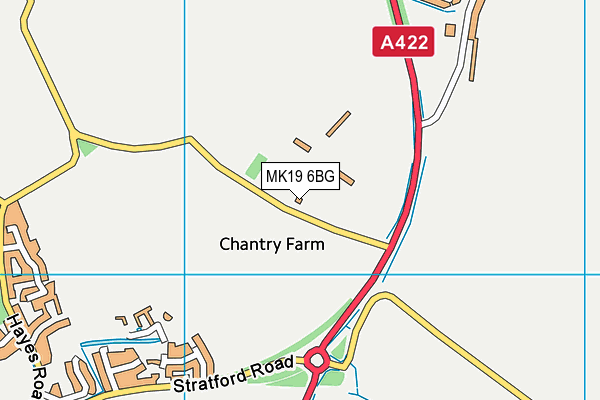 MK19 6BG map - OS VectorMap District (Ordnance Survey) MK19 6BG map - OS VectorMap District (Ordnance Survey)