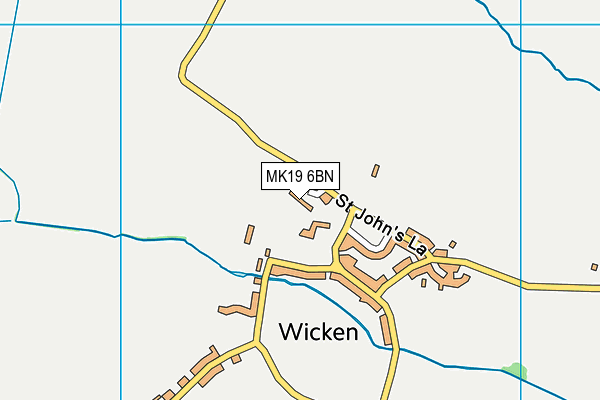 MK19 6BN map - OS VectorMap District (Ordnance Survey) MK19 6BN map - OS VectorMap District (Ordnance Survey)