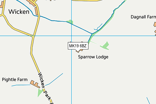 MK19 6BZ map - OS VectorMap District (Ordnance Survey) MK19 6BZ map - OS VectorMap District (Ordnance Survey)