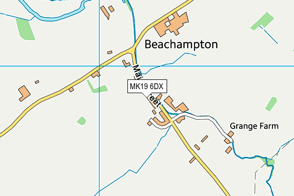 MK19 6DX map - OS VectorMap District (Ordnance Survey)