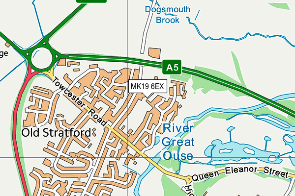 MK19 6EX map - OS VectorMap District (Ordnance Survey) MK19 6EX map - OS VectorMap District (Ordnance Survey)