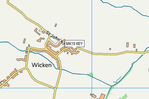 MK19 6EY map - OS VectorMap District (Ordnance Survey) MK19 6EY map - OS VectorMap District (Ordnance Survey)