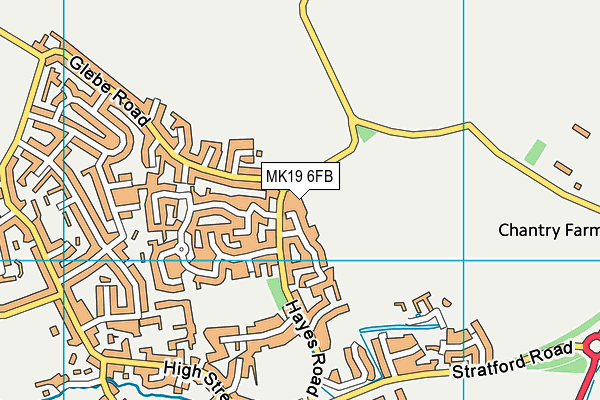 MK19 6FB map - OS VectorMap District (Ordnance Survey) MK19 6FB map - OS VectorMap District (Ordnance Survey)
