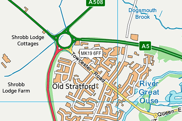 MK19 6FF map - OS VectorMap District (Ordnance Survey)