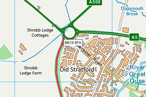 MK19 6FH map - OS VectorMap District (Ordnance Survey) MK19 6FH map - OS VectorMap District (Ordnance Survey)