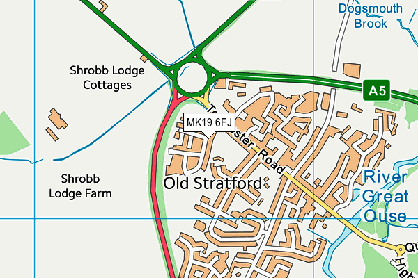 MK19 6FJ map - OS VectorMap District (Ordnance Survey) MK19 6FJ map - OS VectorMap District (Ordnance Survey)